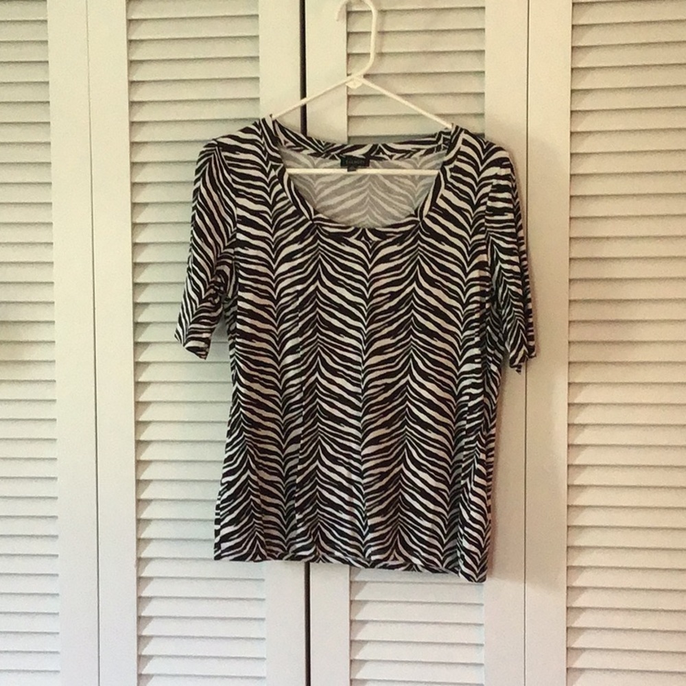Talbots animal print top